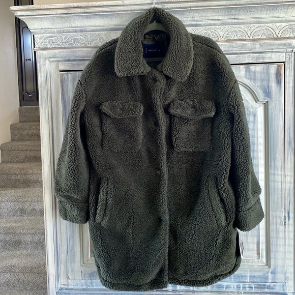Lucky Moss Sherpa Shacket - Picture 4 of 14